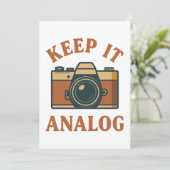 Behalte es analog einladung (Stehend Vorderseite)