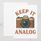 Behalte es analog einladung (Vorne/Hinten)