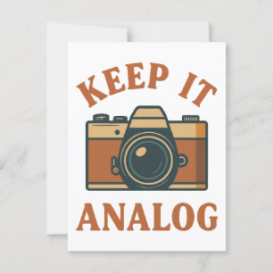 Behalte es analog postkarte
