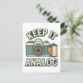 Behalte es analog postkarte (Stehend Vorderseite)
