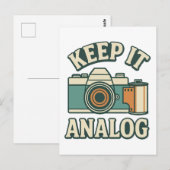 Behalte es analog postkarte (Vorne/Hinten)