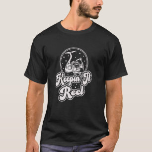 Behalte es echt, lustige Sprüche Retro-Fischer T-Shirt