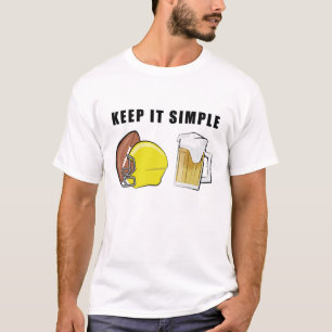 Behalte es einfach - Amerikanischer Football und B T-Shirt