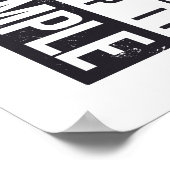 Behalte es einfach Modernes Motivationsposter Poster (Ecke)