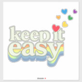 Behalte es einfach Retro Pride-Typografie-Design Aufkleber (Blatt)