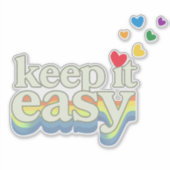 Behalte es einfach Retro Pride-Typografie-Design Aufkleber (Vorderseite)
