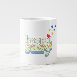 Behalte es einfach Retro Pride-Typografie-Design Jumbo-Tasse