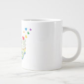 Behalte es einfach Retro Pride-Typografie-Design Jumbo-Tasse (Rechts)