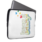 Behalte es einfach Retro-Pride-Typografie-Design Laptopschutzhülle (Vorne Rechts)