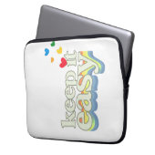 Behalte es einfach Retro-Pride-Typografie-Design Laptopschutzhülle (Vorderseite Links)
