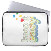 Behalte es einfach Retro-Pride-Typografie-Design Laptopschutzhülle (Vorderseite)