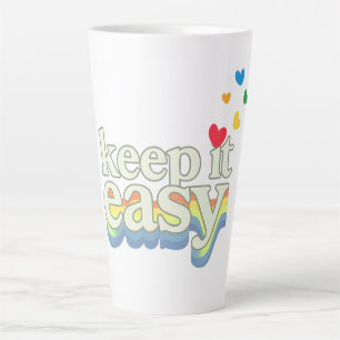 Behalte es einfach Retro Pride-Typografie-Design Milchtasse