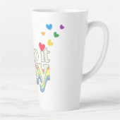 Behalte es einfach Retro Pride-Typografie-Design Milchtasse (Rechts)