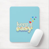 Behalte es einfach Retro Pride-Typografie-Design Mousepad (Mit Mouse)