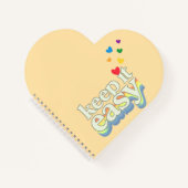 Behalte es einfach Retro-Pride-Typografie-Design Notizblock (Vorderseite)