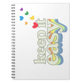Behalte es einfach Retro-Pride-Typografie-Design Notizblock (Vorderseite)