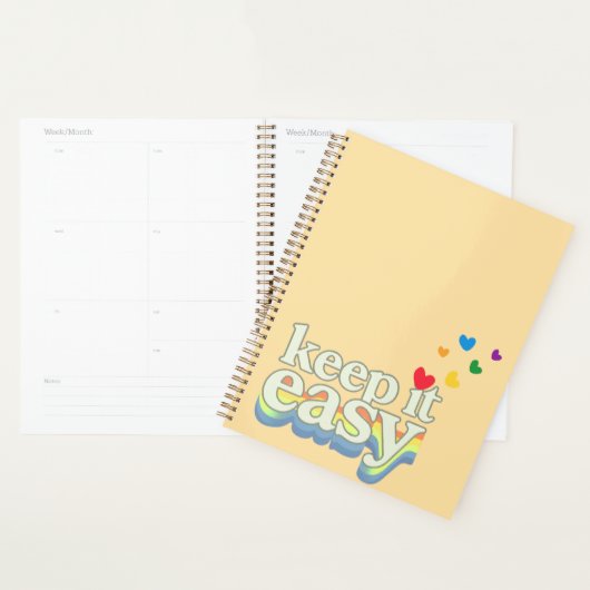 Behalte es einfach Retro-Pride-Typografie-Design Planer (Anzeige)