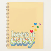 Behalte es einfach Retro-Pride-Typografie-Design Planer (Vorderseite)