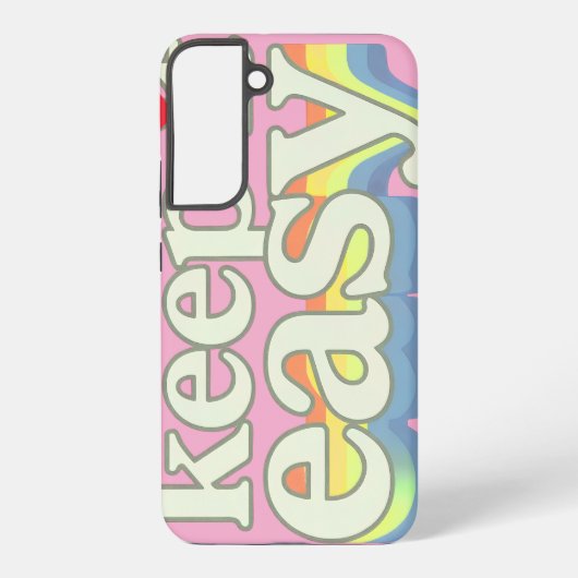 Behalte es einfach Retro Pride-Typografie-Design Samsung Galaxy Hülle (Rückseite)