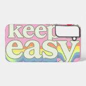 Behalte es einfach Retro Pride-Typografie-Design Samsung Galaxy Hülle (Rückseite (Horizontal))