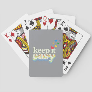 Behalte es einfach Retro-Pride-Typografie-Design Spielkarten