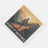 Behalte es in Bewegung Serviette (Ecke)