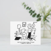 Behalte in Shape Funny Postkarte (Stehend Vorderseite)