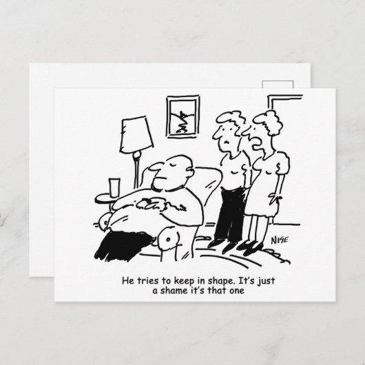 Behalte in Shape Funny Postkarte (Vorne/Hinten)