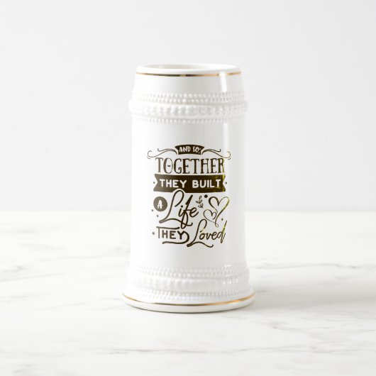 Behalte oder entwirf deinen eigenen - Stein Bierglas (Mittel)