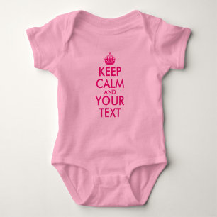 Behalte Ruhe und Text Baby Strampler