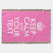 Behalte Ruhe und Text Decke (Vorderseite)