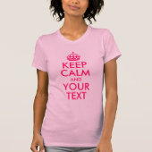 Behalte Ruhe und Text T-Shirt (Vorderseite)