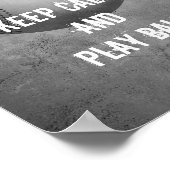 behalte Zitat-Poster-Baseball grau und weiß Poster (Ecke)