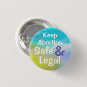 Behalten Abtreibung sicher und legal Button (Vorne & Hinten)