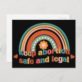 Behalten Abtreibung sicher und legal Postkarte (Vorne/Hinten)