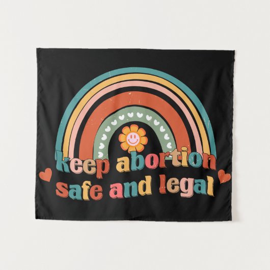 Behalten Abtreibung sicher und legal Wandteppich (Vorderseite (Horizontal))