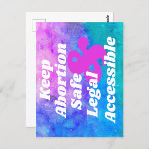 Behalten Abtreibung sicher und zugänglich Postkarte