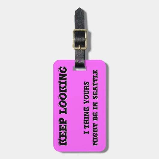 Behalten Aussehen könnte in dir sein Gepäckanhänger (Vorderseite vertikal)