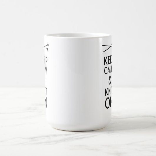 Behalten Beruhiger Strick auf ・ Handwerk Kaffeetasse (Mittel)