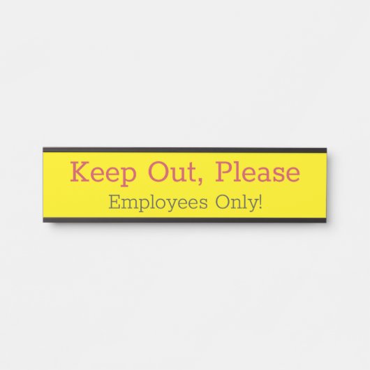 "Behalten, bitte" Unterschreiben Türschild (Vorderseite )