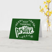 Behalten Denken positiv Karte (Gelbe Blume)