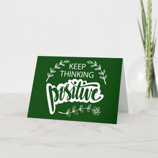 Behalten Denken positiv Karte (Vorderseite)