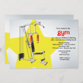 Behalten der geeigneten Turnhallen-Einladung Einladung (Vorne/Hinten)