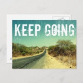 "Behalten fahren" Vintages Foto einer Straße Postkarte (Vorne/Hinten)