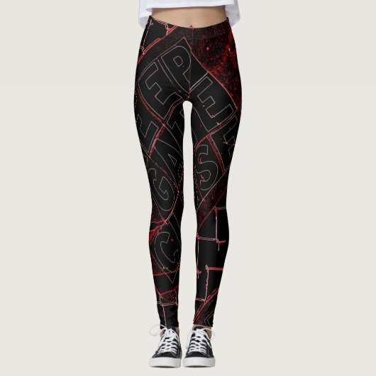 behalten Gate geschlossen Zeichen schwarz Leggings (Vorderseite)