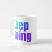 Behalten inspirierender Farbtext mit Individuelle Kaffeetasse (Vorderseite Links)