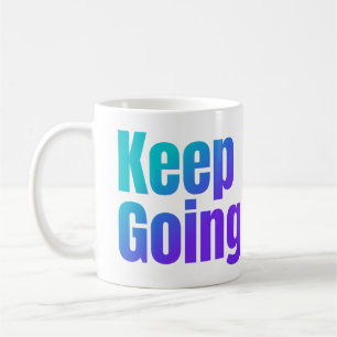 Behalten inspirierender Farbtext mit Individuelle Kaffeetasse