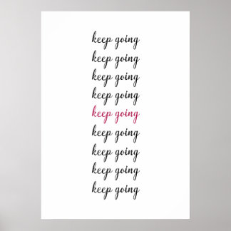 Behalten inspirierendes Zitat Poster