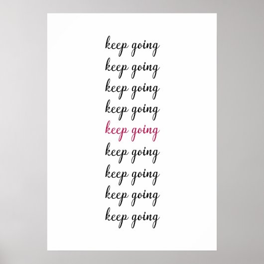 Behalten inspirierendes Zitat Poster (Vorne)