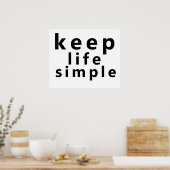 behalten Leben einfach Poster (Küche)